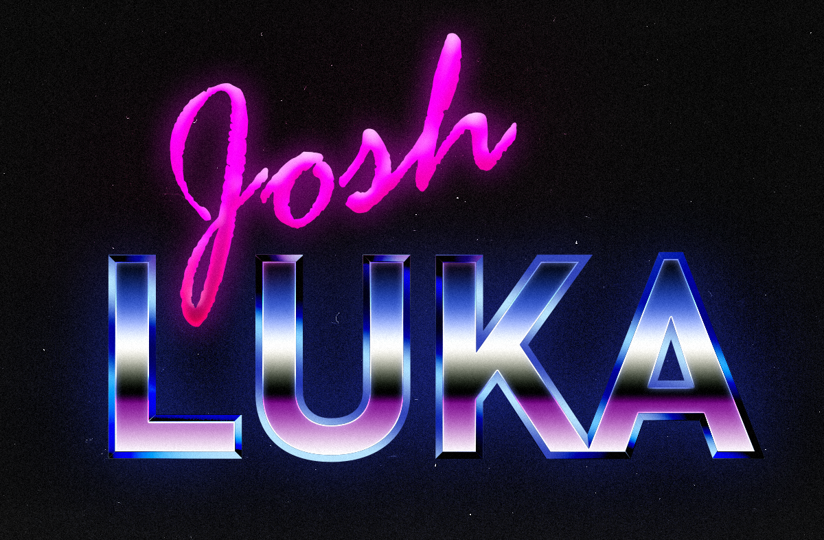 Retro 80's Name Typography